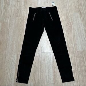 Banana Republic Black Cord Pants with Zipper Details